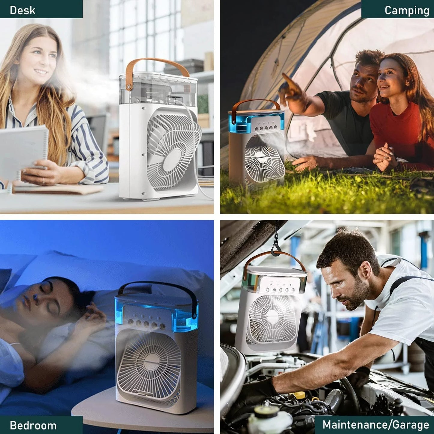 Portable Humidifier Air Cooler Fan With Mist Water Spray | Mini USB Cooler for Office, Kitchen, and Home